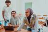 Students in class having a discussion