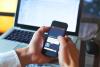 A phone interface with a chatbot conversation open
