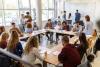 A group of multicultural students in the classroom