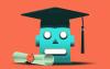 An illustration of a robot in a mortarboard
