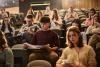 Students in a lecture theatre.