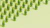 An army of toy robots stand in formation