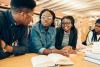 Black students talking amongst themselves